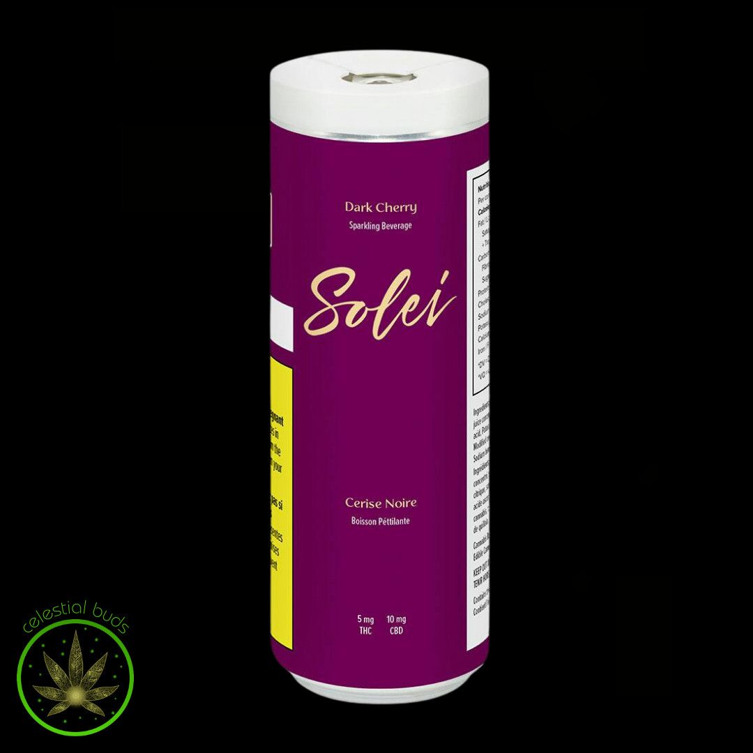 Dark Cherry THC:CBD 1:2, Solei (355ml) Sparkling Beverage