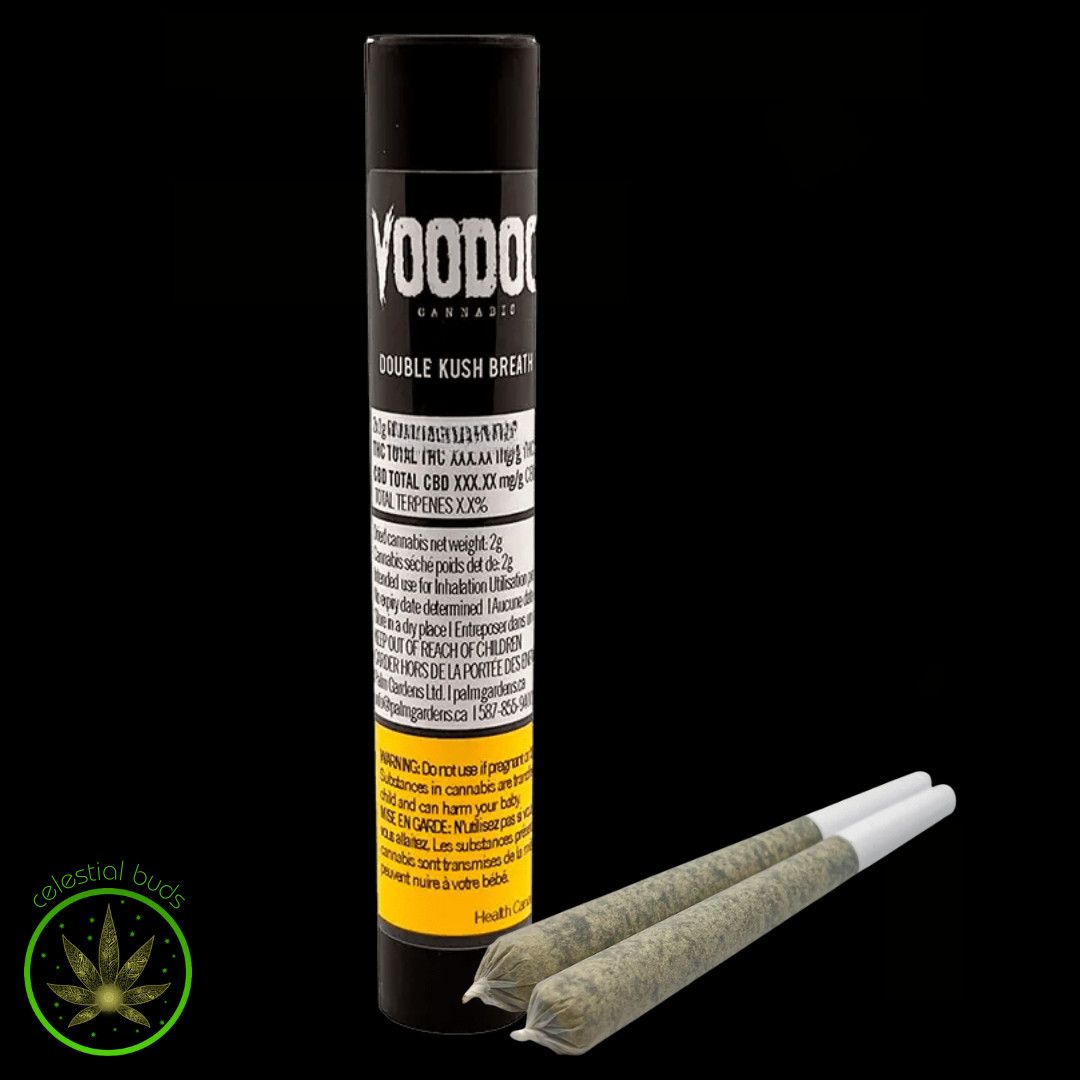 Double Kush Breath, VOODOO CANNABIS (2x1g) Pre-Rolls
