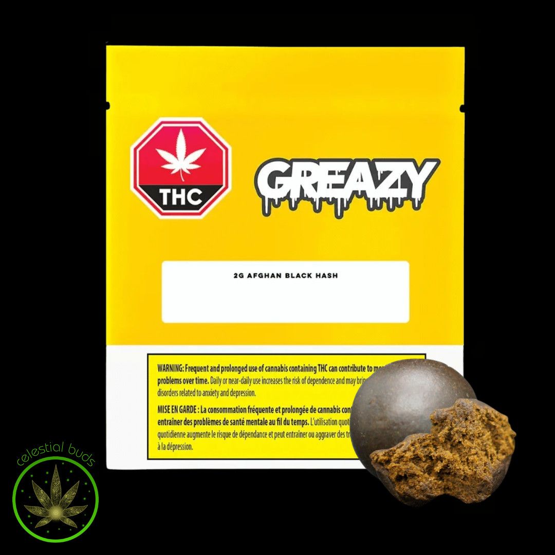 Afghan Black Hash, GREAZY (2g) Hash