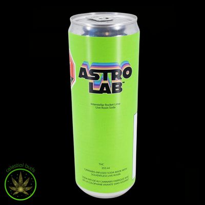 Interstellar Rocket Lime Live Rosin Soda 10mg THC , Astrolab (355ml) Soda