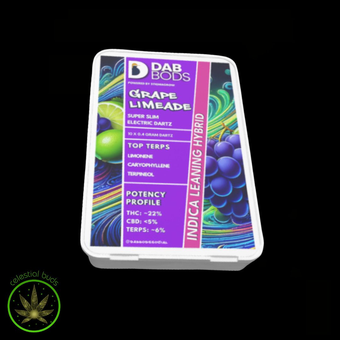 Grape Limeade Super Slim Electric Dartz, Dab Bods (10x0.4g) Pre-Rolls