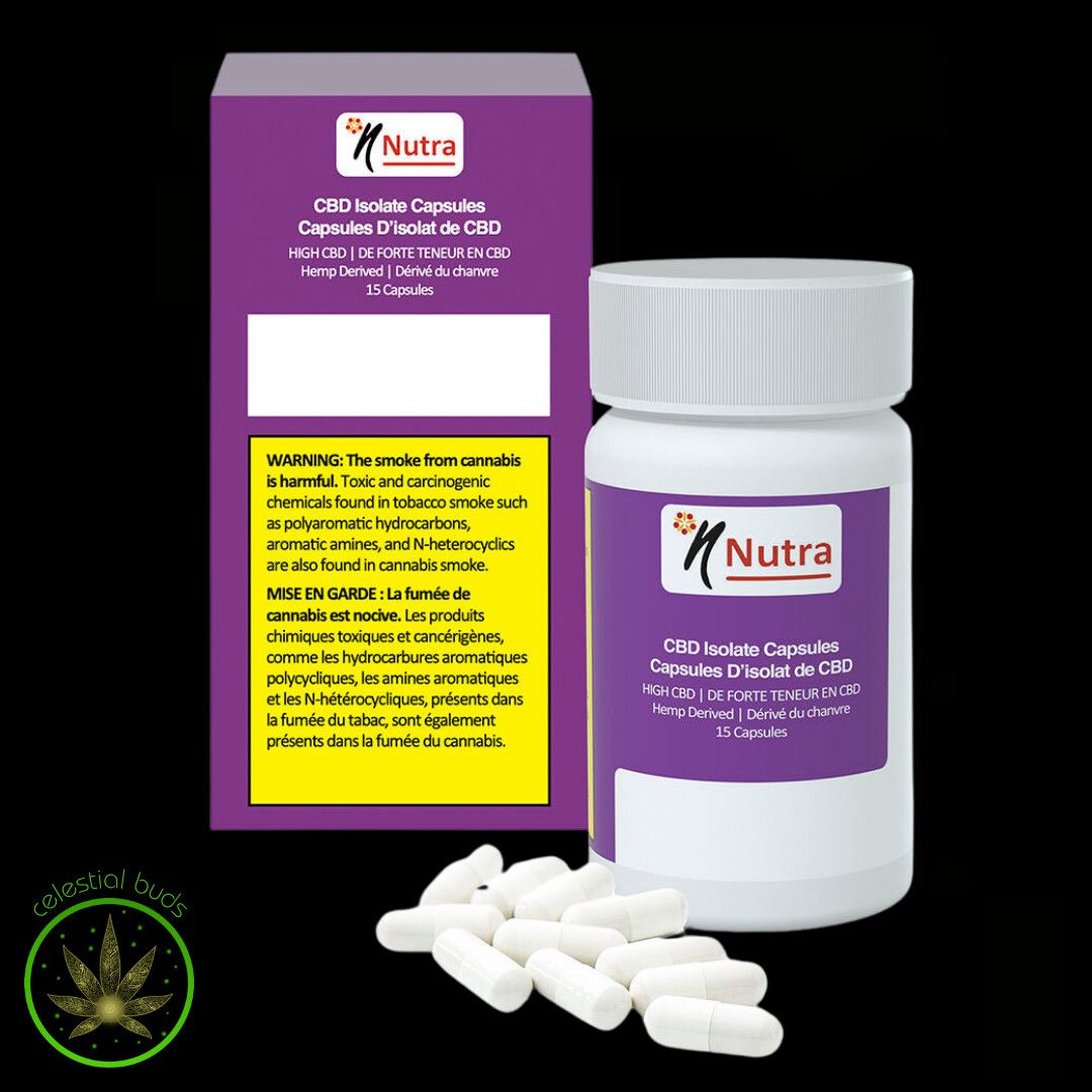 CBD 100mg Isolate, Naturally Nutra (30x0.5g) Capsules