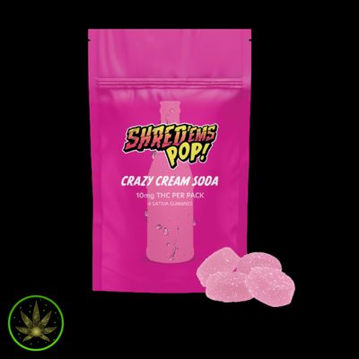Crazy Cream Soda, Shred'ems Pop! (4/pk) Soft Chews