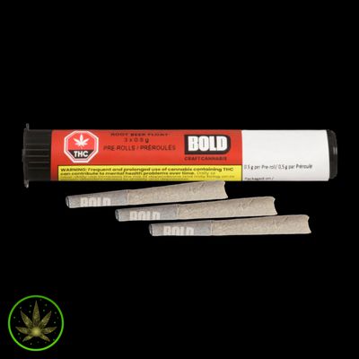 Root Beer Float, BOLD (3x0.5g) Pre-Rolls