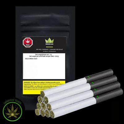 Cold Creek Kush (Straight Cut), Redecan (10x0.4g) Pre-Rolls