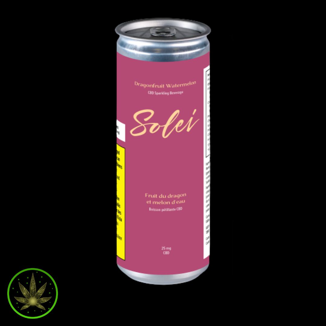 Dragonfruit Watermelon (CBD), Solei (355mL) Sparkling Beverage