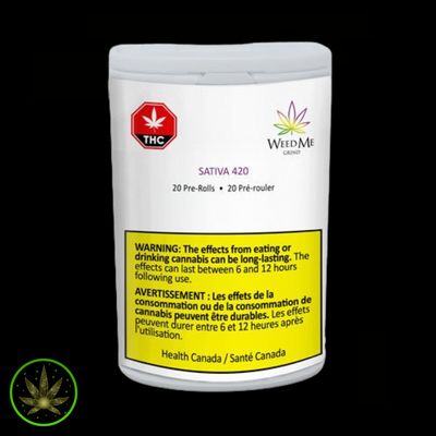 Sativa 420 (Rotating), Weed Me Grind (20x0.4g) Pre-Rolls