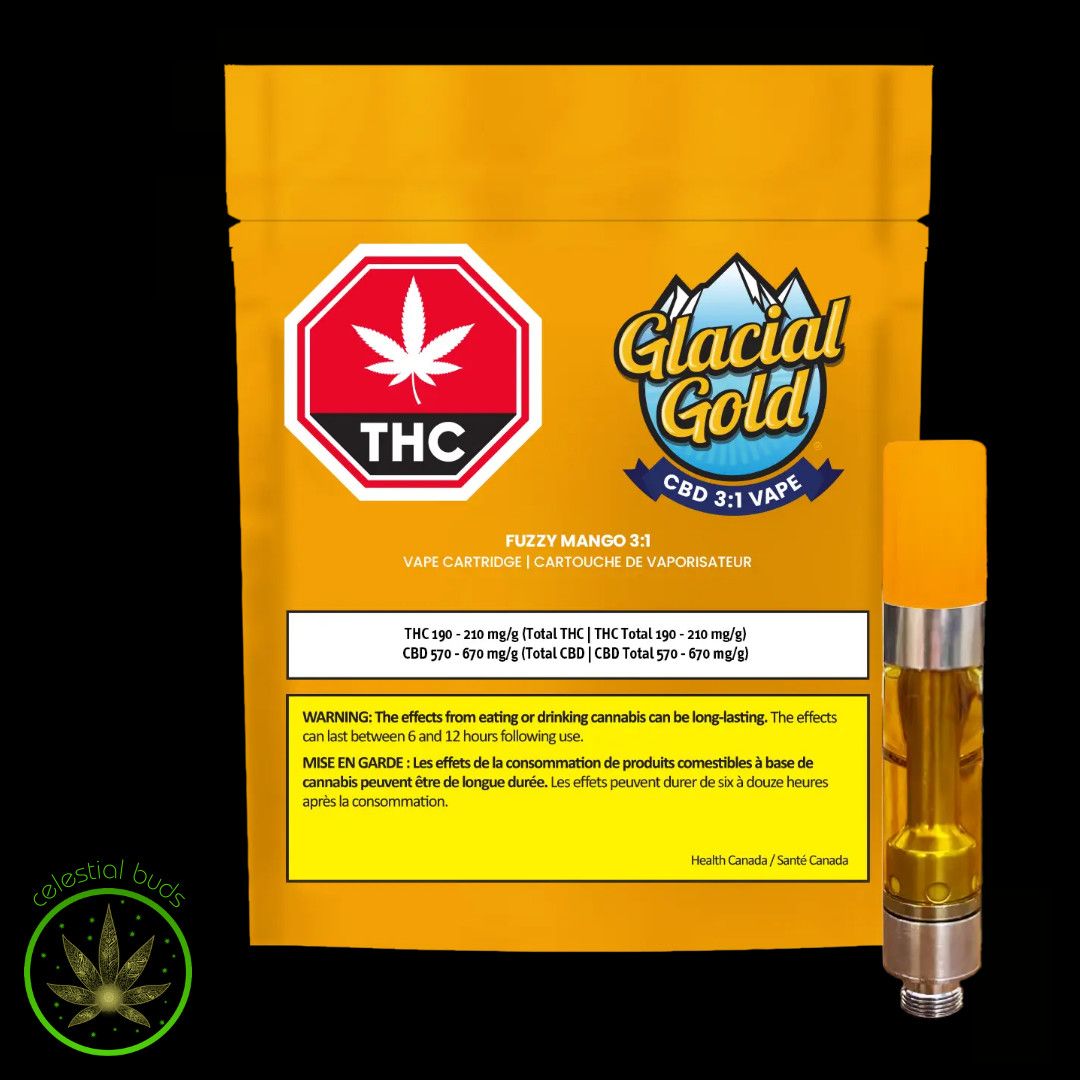 Fuzzy Mango CBD 3:1, Glacial Gold (1g) PVC