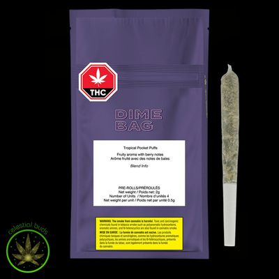 Tropical Pocket Puffs, Dime Bag (4x0.5g) Pre-Rolls