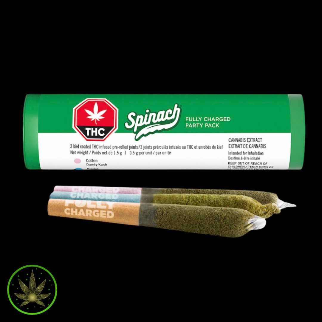 Fully Charged Party Pack, Spinach (3x0.5g) Infused Pre-Rolls