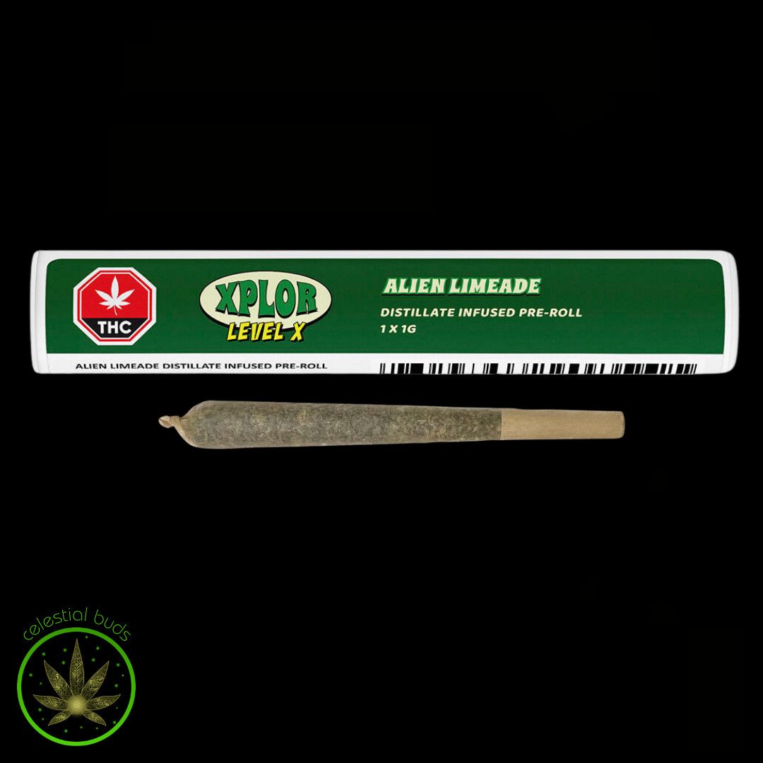 Alien Limeade, XPLOR Level X (1x1g) Distillate Infused Pre-Roll