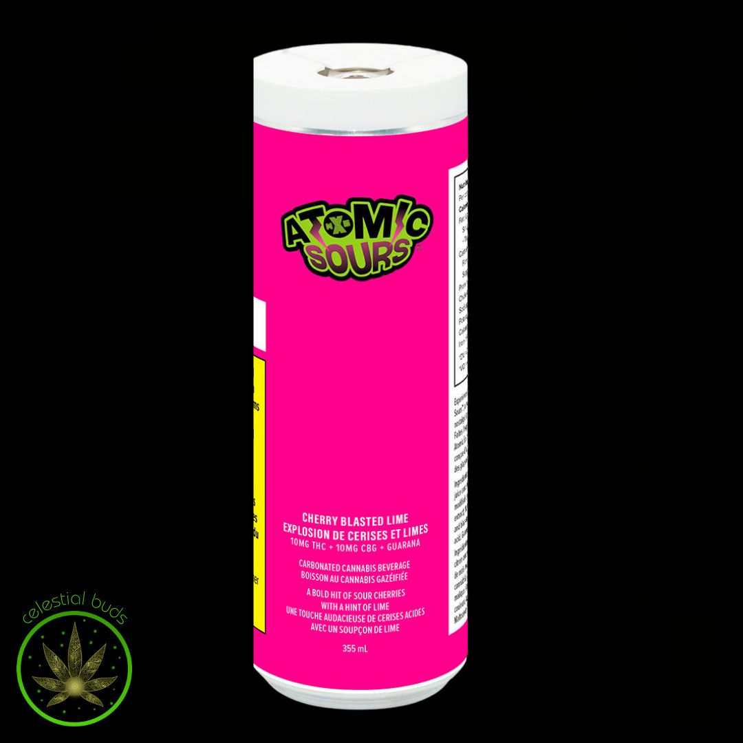 Cherry Blasted Lime (THC/CBG), XMG Atomic Sours (355ml) Beverage