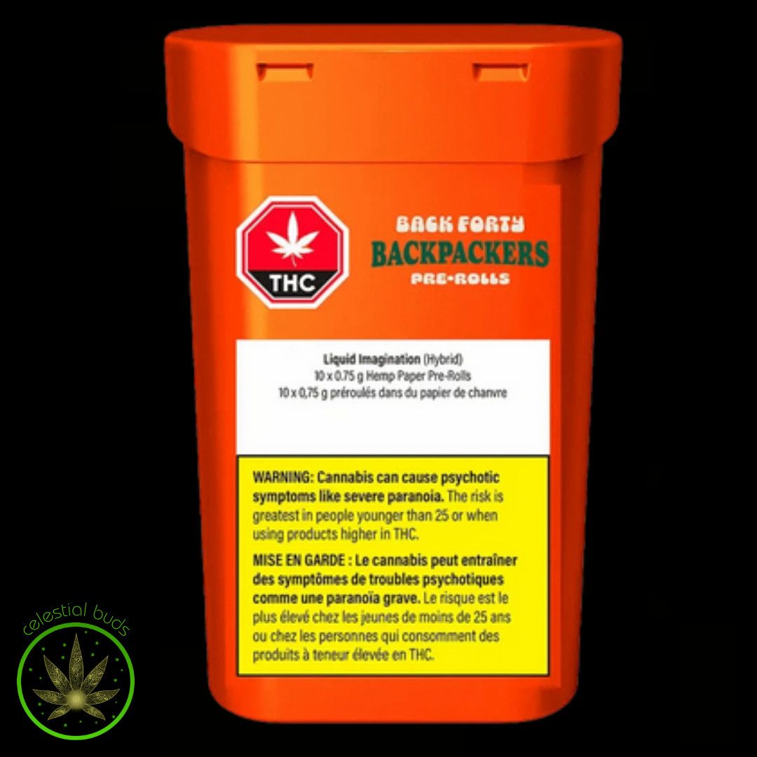 Liquid Imagination Backpackers(SS), Back Forty (10x0.75g) Pre-Rolls