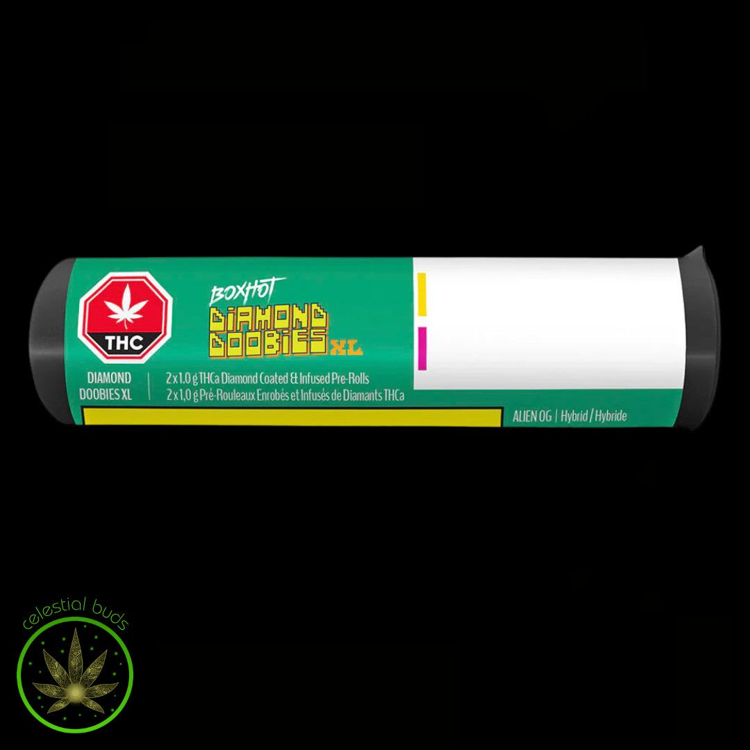 Alien OG &amp; Peach OG, BOXHOT (2x1g) Infused Pre-Rolls