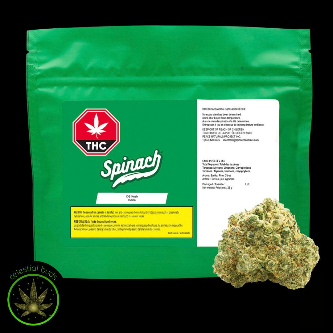 OG Kush, Spinach (28g) Dried Flower