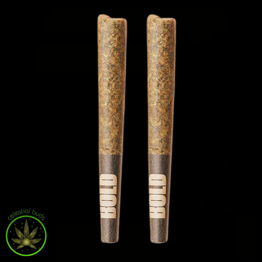 Glazed Indica, BOLD GLAZED (2x1g) Pre-Rolls