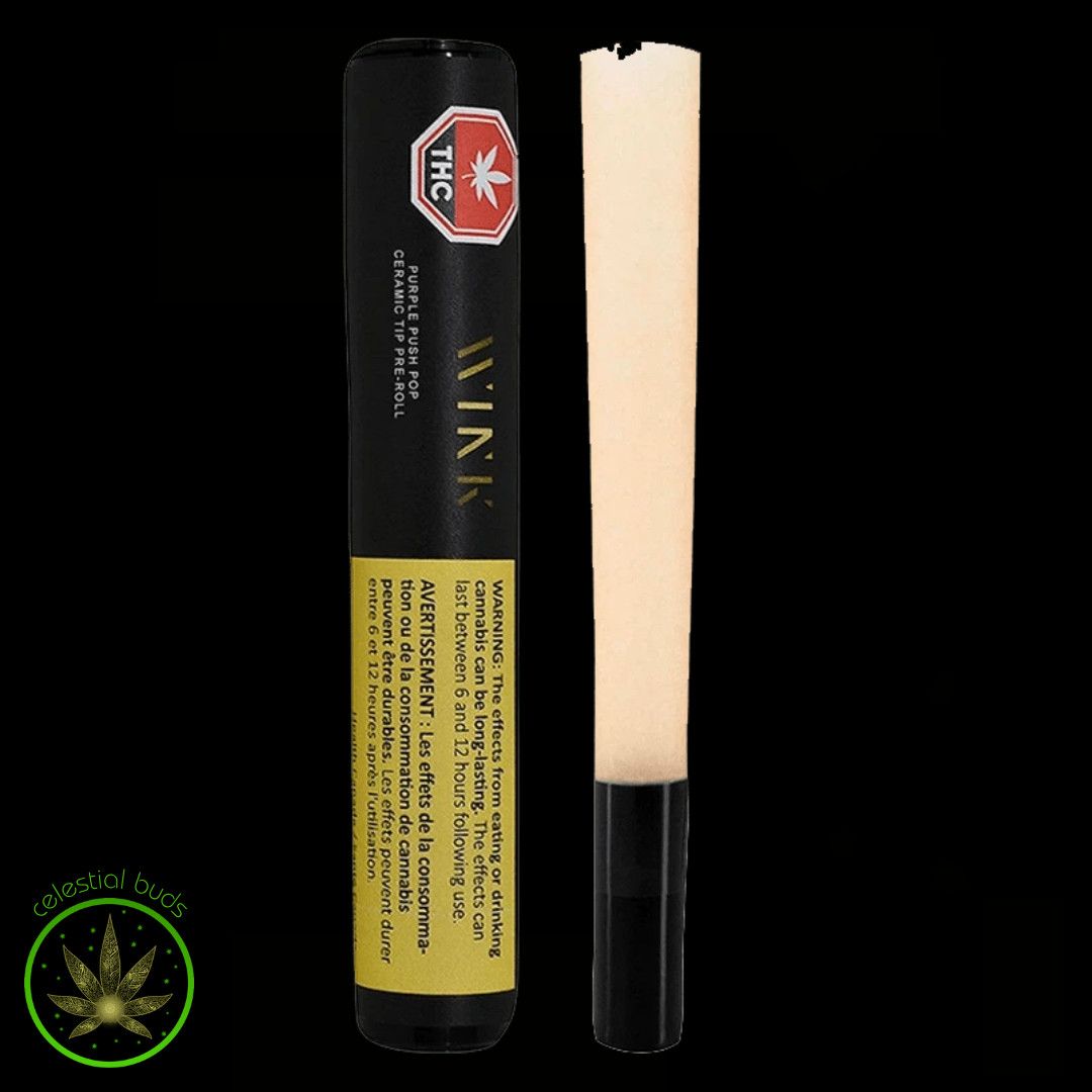 Purple Push Pop Ceramic Tip, WINK (1x1g)  Pre-Roll
