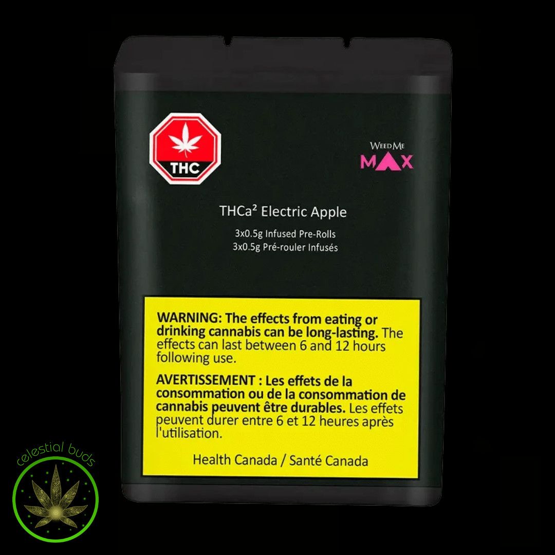 Electric Apple THCa , Weed Me Max (3x0.5g) Infused Pre-Rolls
