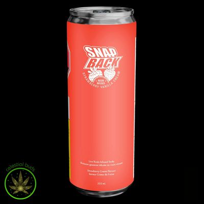 Strawberry Vanilla Cream THC Rosin-Infused, Snap Back (355ml) Soda