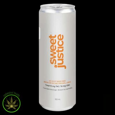 OG Root Beer FREE 10mg THC:CBG 1:1, Sweet Justice (355mL) Soda