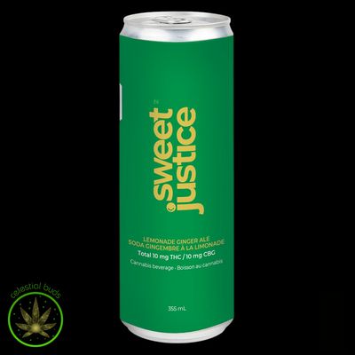 Lemonade Ginger Ale 10mg THC:CBG 1:1, Sweet Justice (355mL) Soda