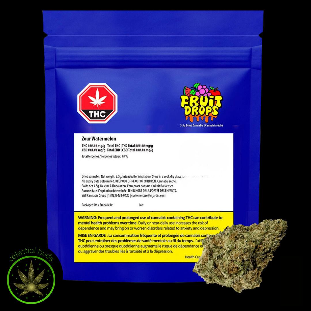 Zour Watermelon, Fruit Drops (3.5g) Dried Flower