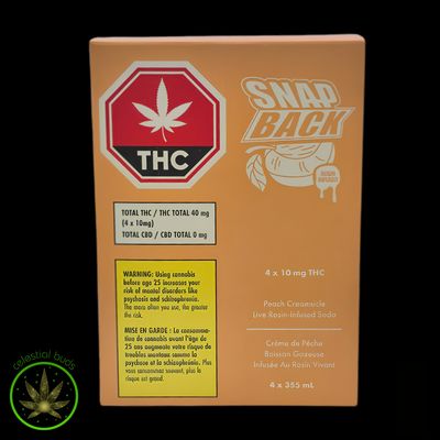 Peach Creamsicle Rosin-Infused  Multipack, Snap Back (4x355ml) Soda