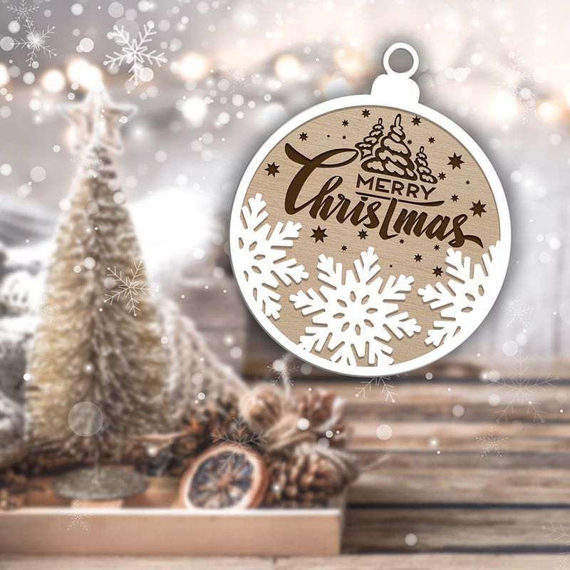 Pallina Natale Legno