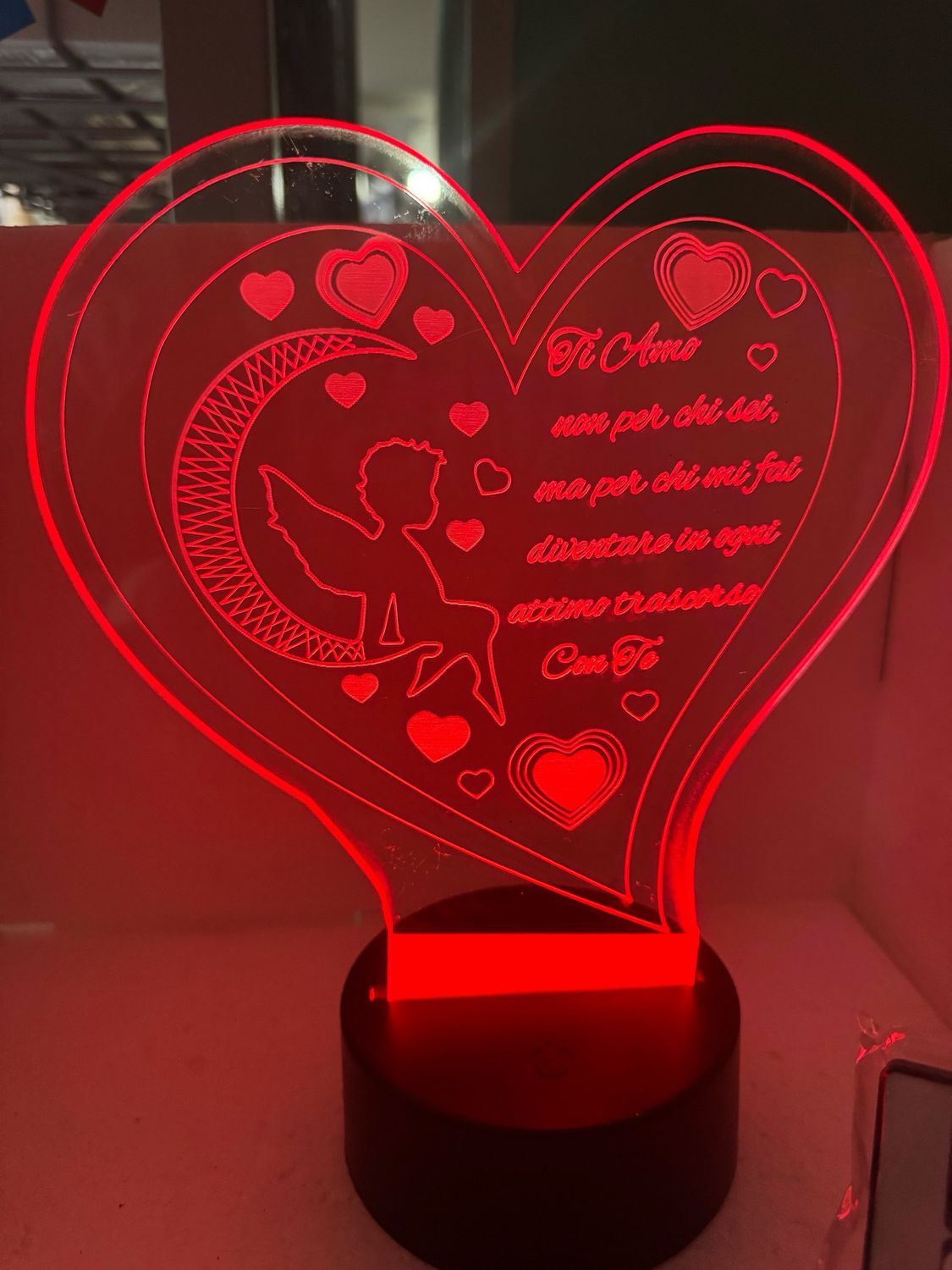 Lampada Plexiglass Love
