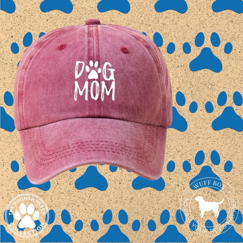 “Dog Mom” Print Baseball Cap