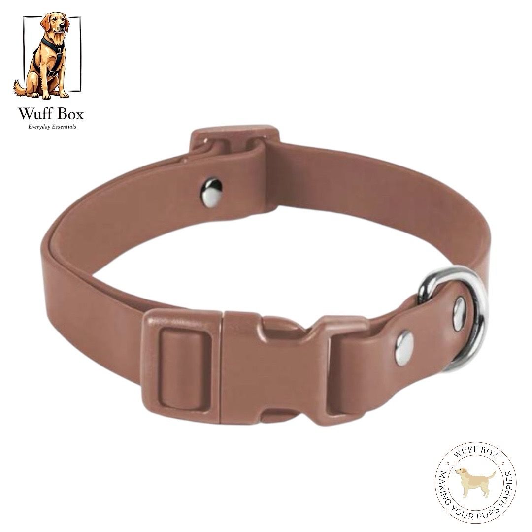 Odor - Resistant Wide Biothane Dog Collar With Adjustable Buckle 
