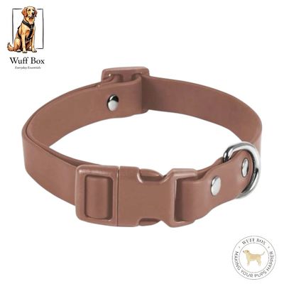 Odor - Resistant Wide Biothane Dog Collar With Adjustable Buckle 