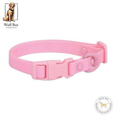 Odor - Resistant Soft Slim Biothane Dog Collar With Adjustable Buckle