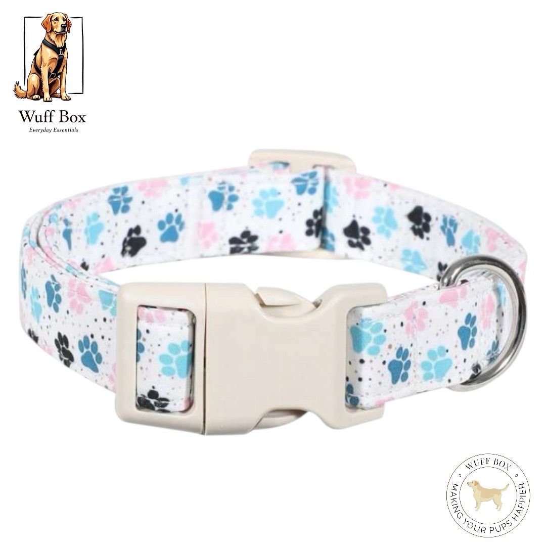 Adjustable Paw Print Collar 