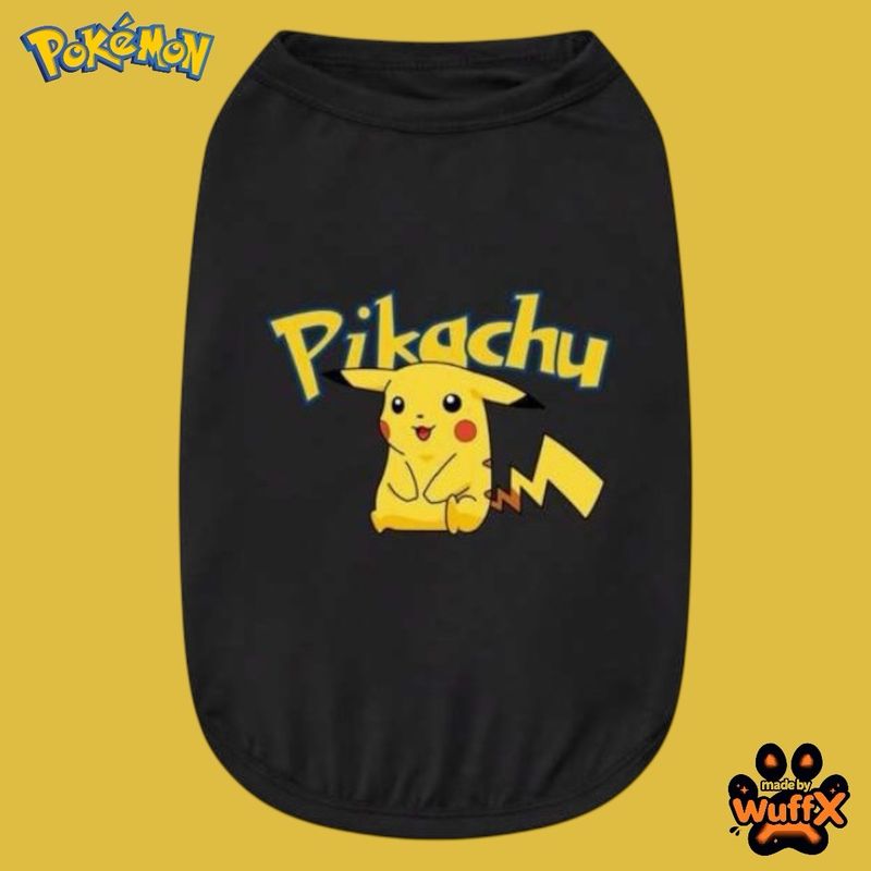 Wuff X Pokèmon - Black Pikachu Print Tee
