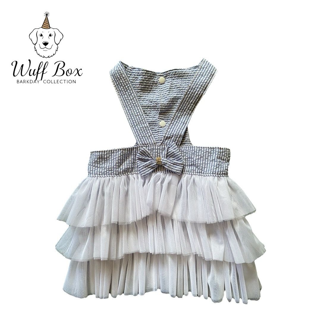 BarkDay Pin Stripe Tutu Dress