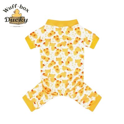 The Ducky Collection - White CuteBone Velvet Pawjama