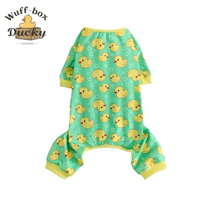 The Ducky Collection - Green CuteBone Velvet Pawjama