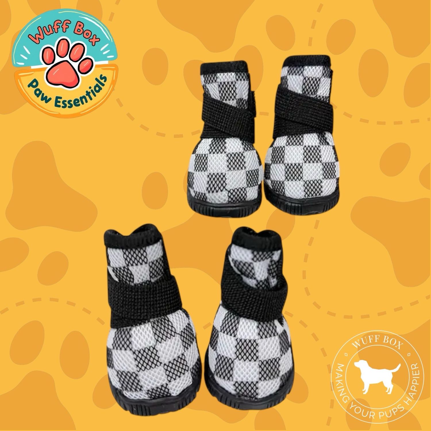 B &amp; W Checkered - Soft Leather Booties