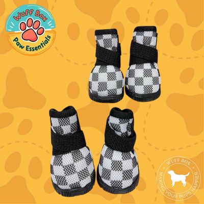 B &amp; W Checkered - Soft Leather Booties