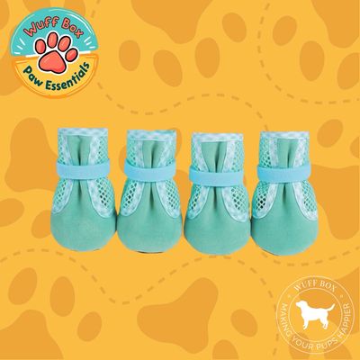 Mint Green - Mesh &amp; Velvet Booties