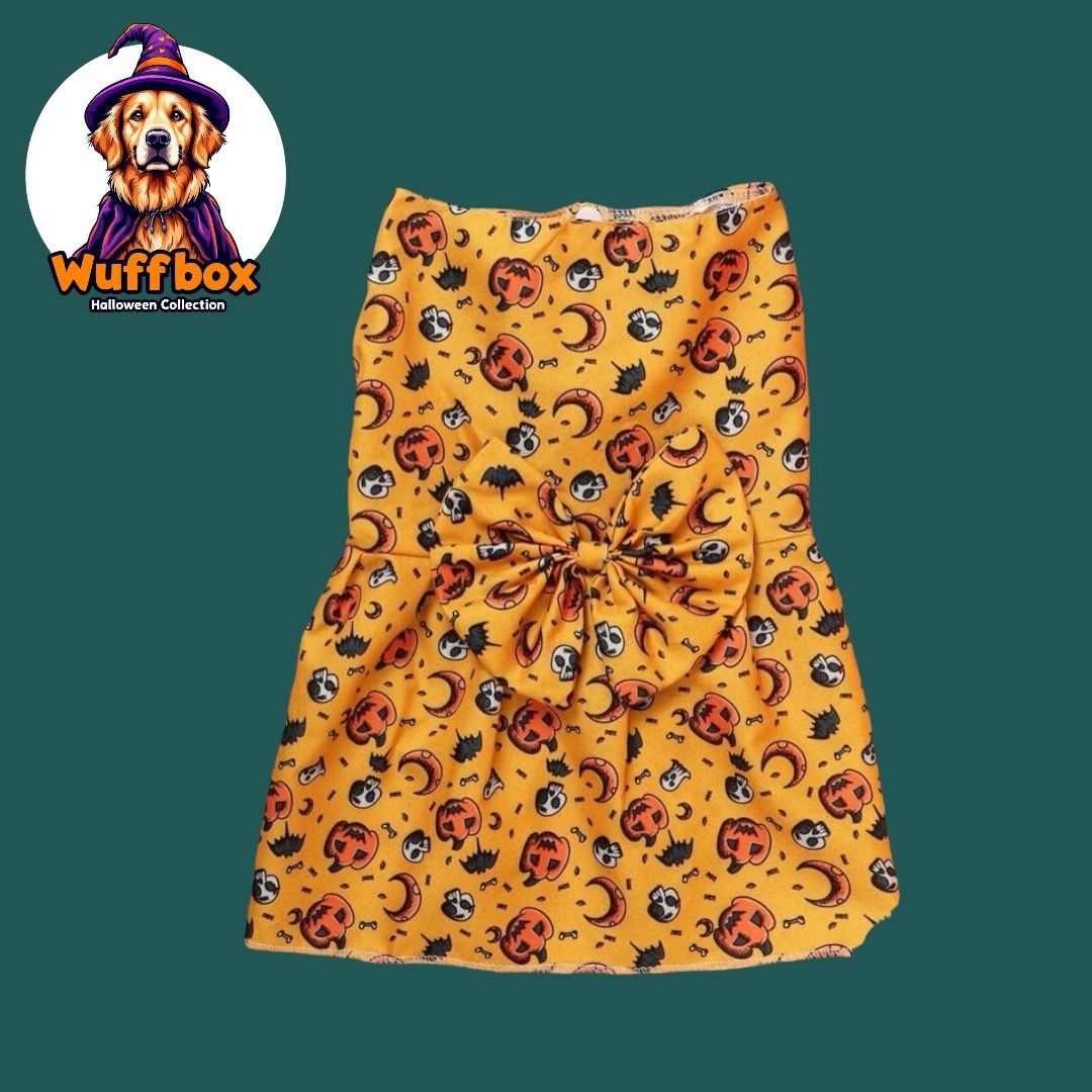 Mustard Halloween Cotton Dress