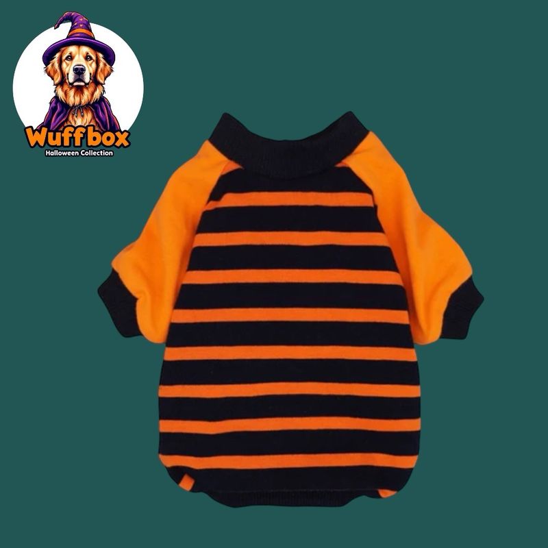 Fitwarm - Black &amp; Orange Stripe Tee
