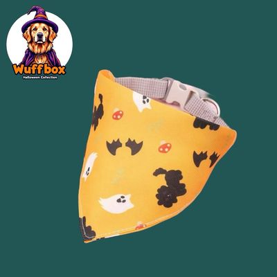 Halloween Theme - Mustard Bandana Bib Collar
