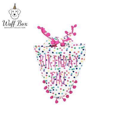 Birthday Girl Pom Pom Bandana