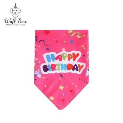 Fusia Pink Happy Birthday Bandana 