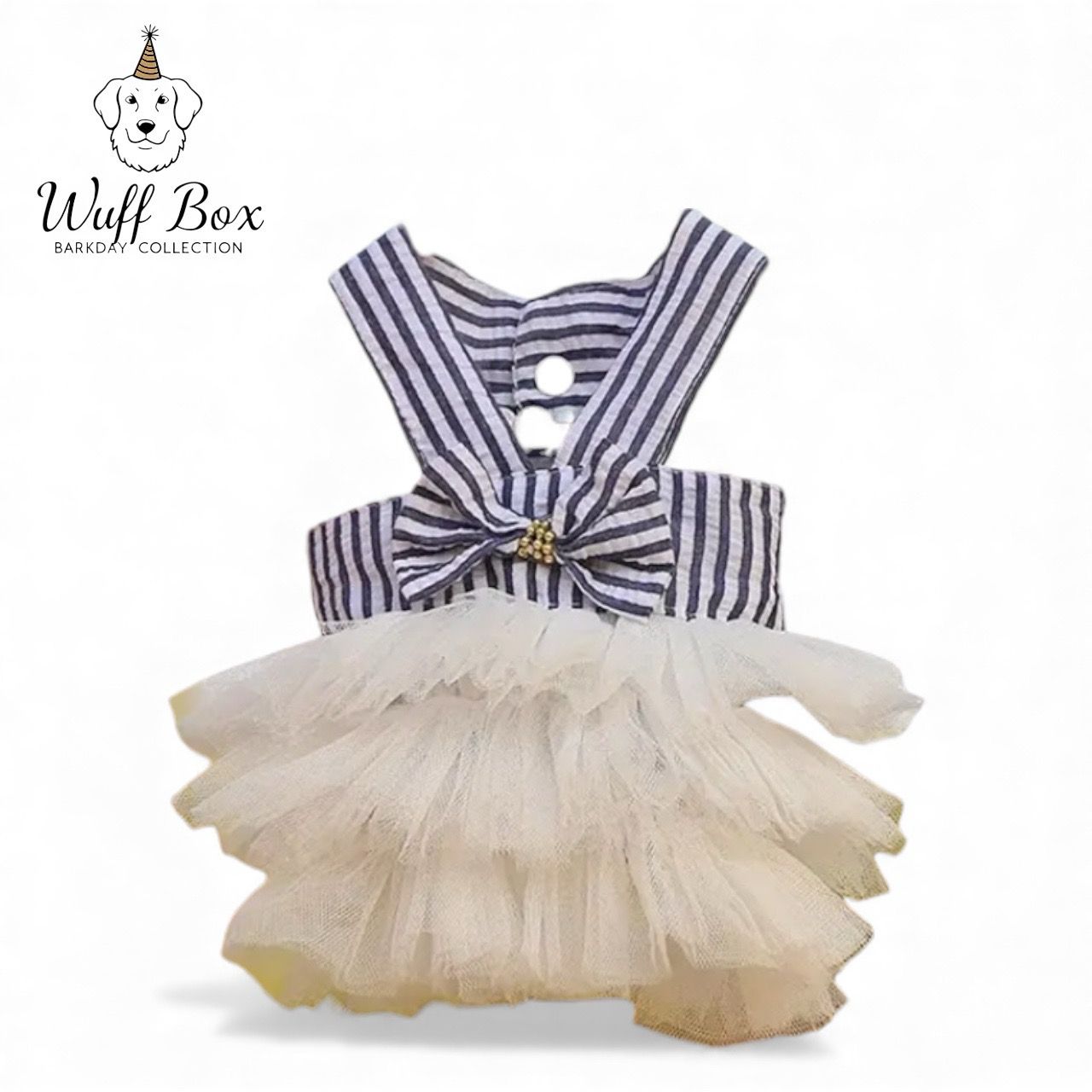 Blue Pin Stripe Tutu Dress