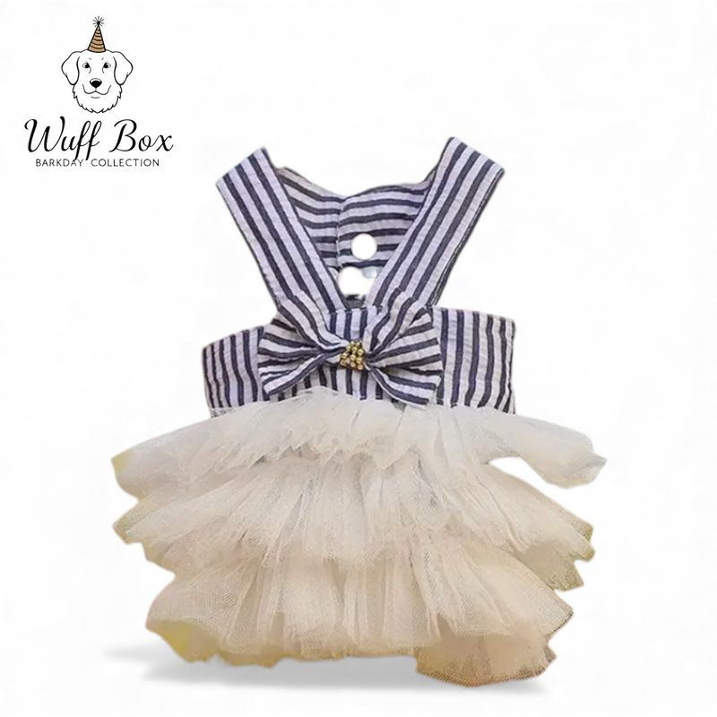 Blue Pin Stripe Tutu Dress