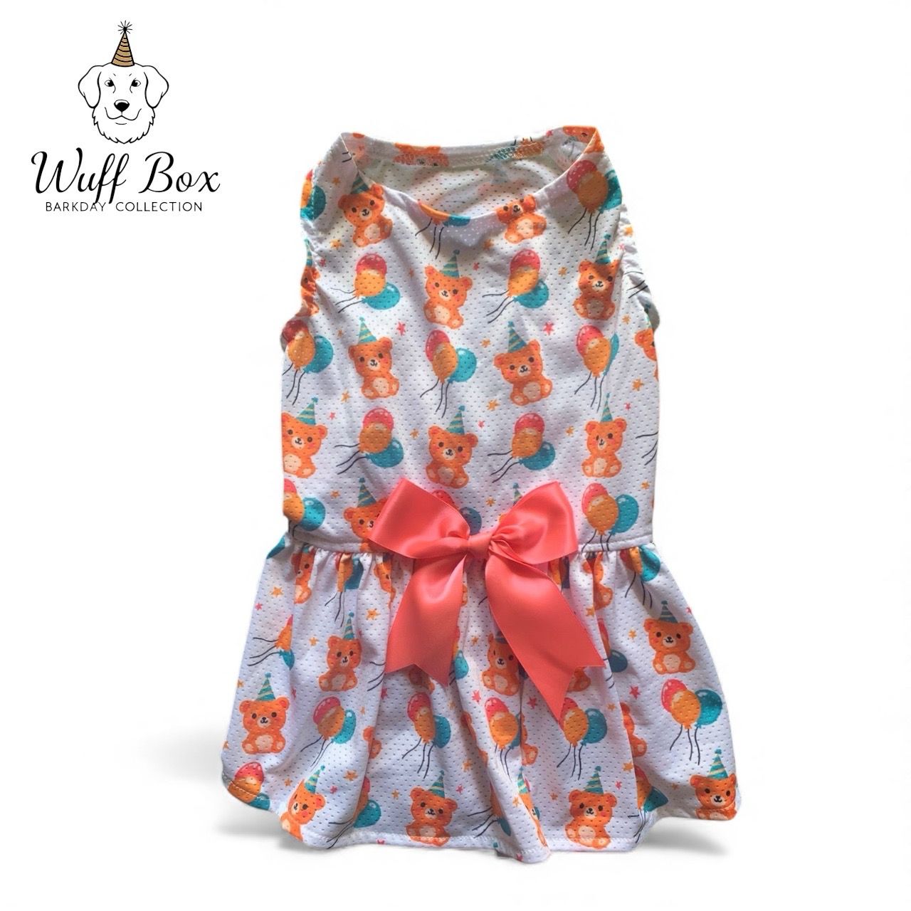 Teddy Bear Birthday Pawty Print Breathable Dress