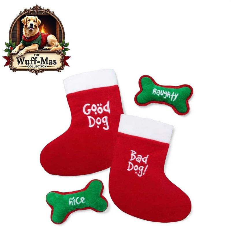 Velvet Pawliday Pet Stockings (Toy Included)